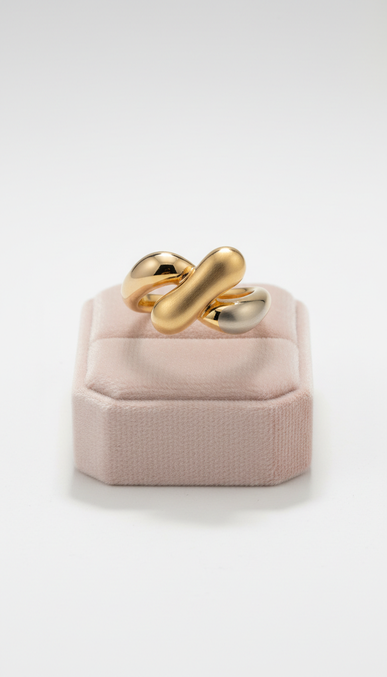 Vermeil Gold Sculpted Statement Ring